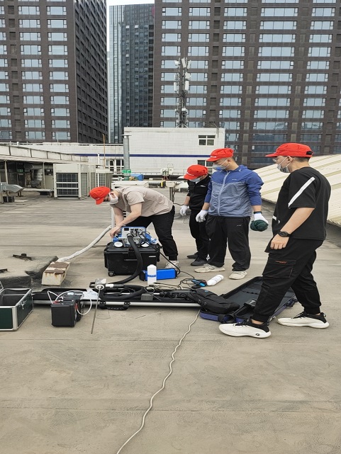 配合陜西省環(huán)境科學(xué)設(shè)計院在大金機電進(jìn)行非甲烷總烴濃度測試