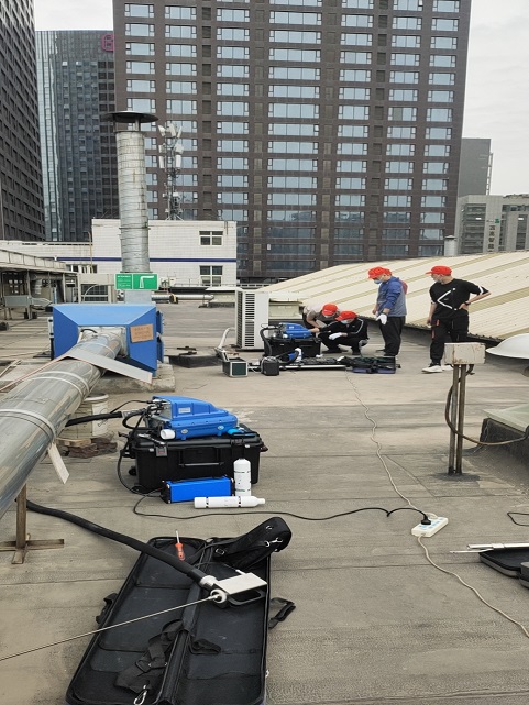 配合陜西省環(huán)境科學(xué)設(shè)計院在大金機電進(jìn)行非甲烷總烴濃度測試