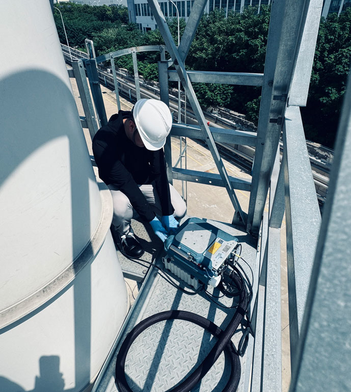 江蘇省某化學(xué)品公司非甲烷總烴排放濃度現(xiàn)場(chǎng)測(cè)試