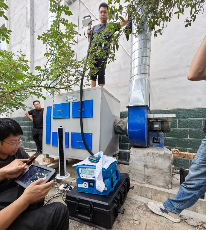 甘肅某環(huán)保企業(yè)非甲烷總烴濃度現(xiàn)場測試